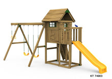 PLAY HOUSE W/ SWING BEAM/RISER KIT & SLIDE