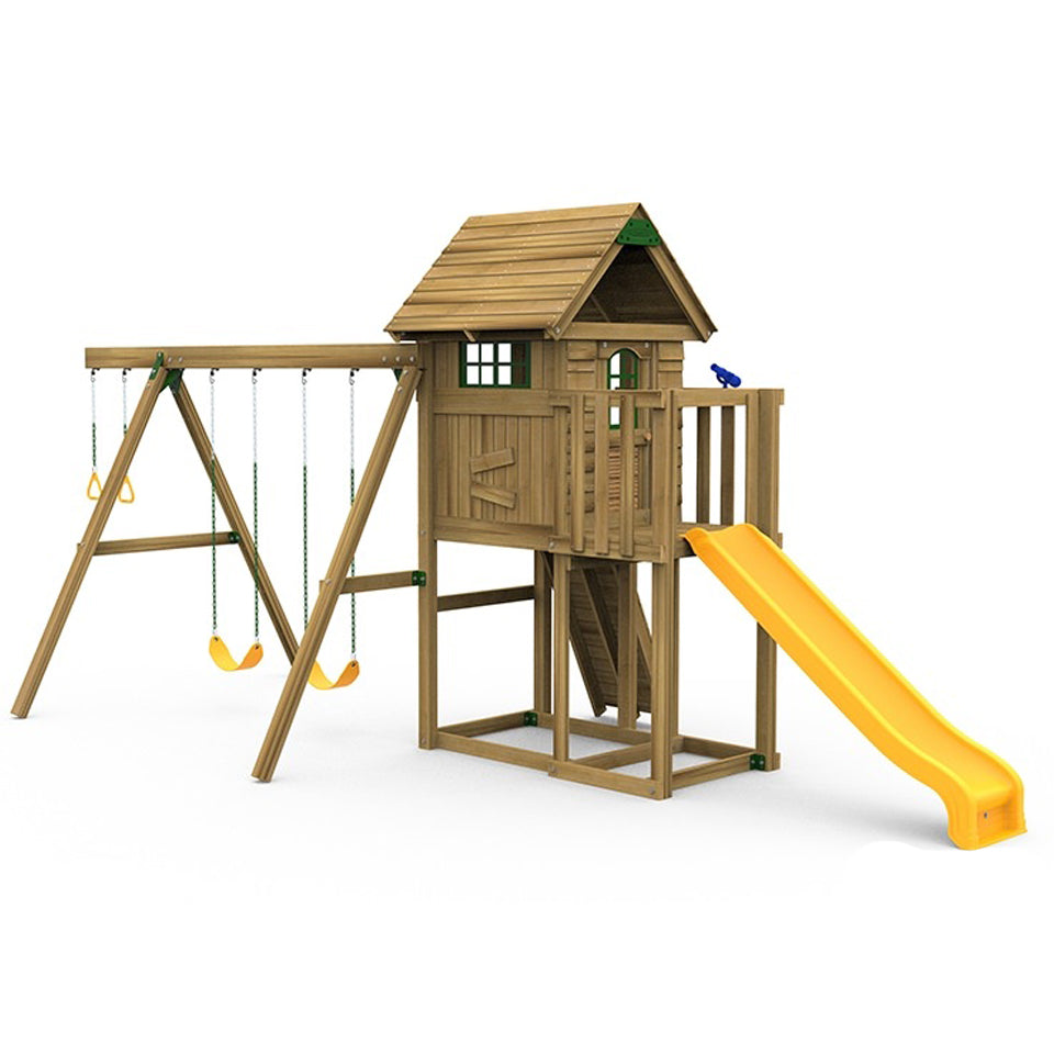 PLAY HOUSE W/ SWING BEAM/RISER KIT & SLIDE – MousePlayHouse