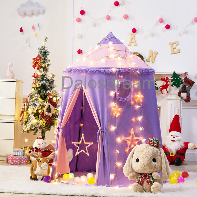 Purple Lovely Teepee Girls Princess Castle Playhouses